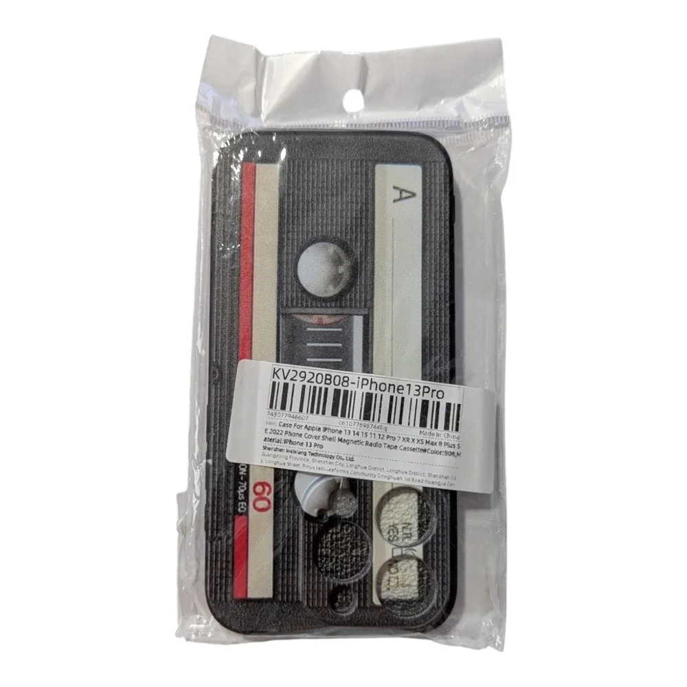 J1. Vintage Retro Audio Cassette Soft Silicone Case For Apple iPhone 13 Pro